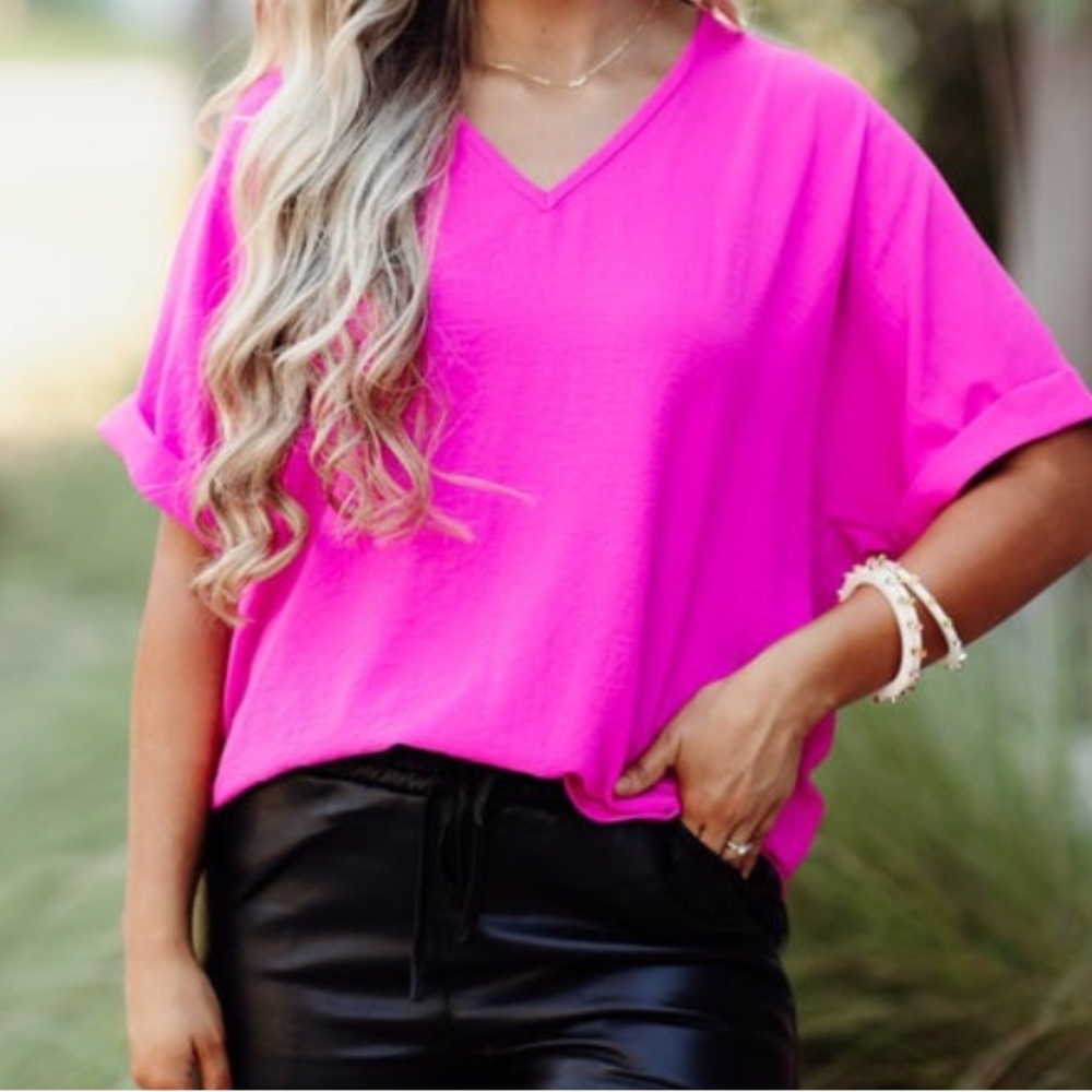 Adrienne pink top